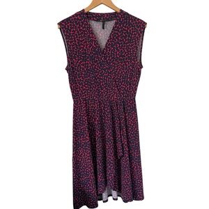 BCBGMaxAzria Faux-wrap V-neck Sleeveless Dress Medium